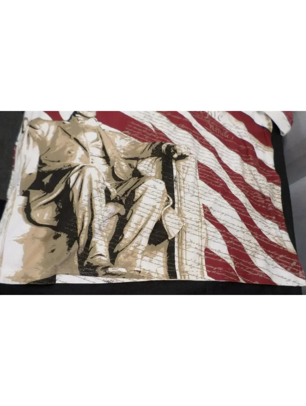 DESIGNER COTTON TRADERS WE THE PEOPLE COTTON POLO AMERICAN FLAG SHIRT MEDIUM - Picture 5 of 12